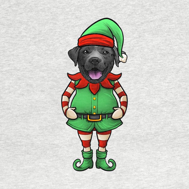 Black Labrador Retriever Christmas Elf by whyitsme